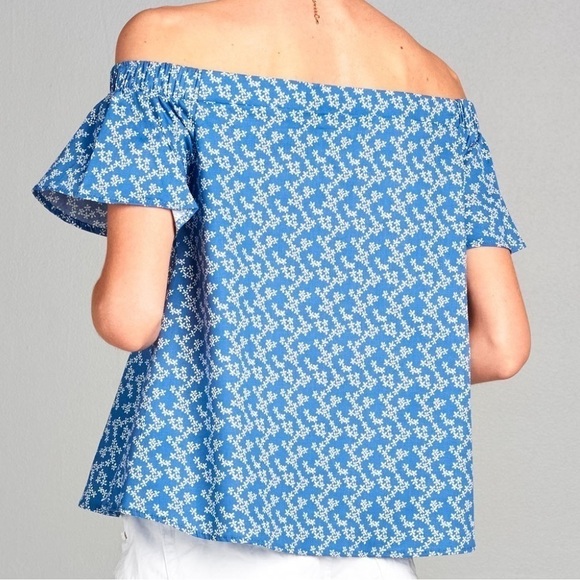 🆕 Love Kuza Off The Shoulder Floral Top - Picture 3 of 7